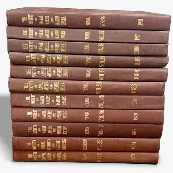 SNAME Transactions Lot 11 Vols 1973 1988 Consecutive Run 91 92 93 94 95 96 Naval